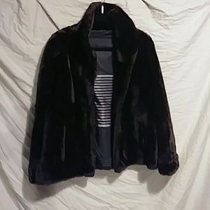 Brown faux fur winter jacket
